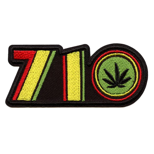 710 Rasta Cannabis Oil embroidered Patch