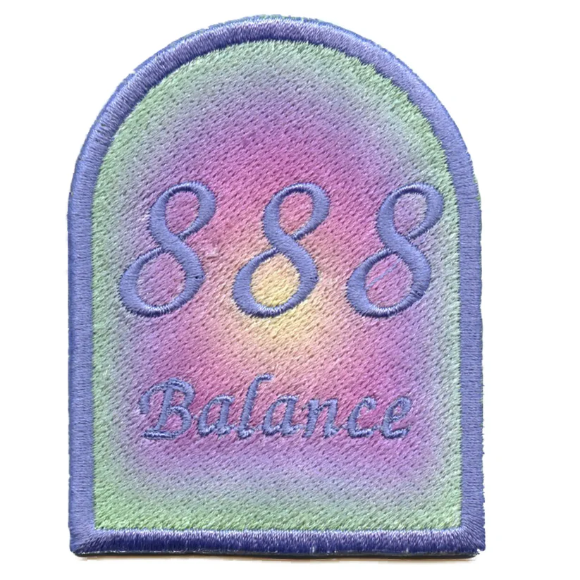 888 Angel Embroidered Iron On Patch