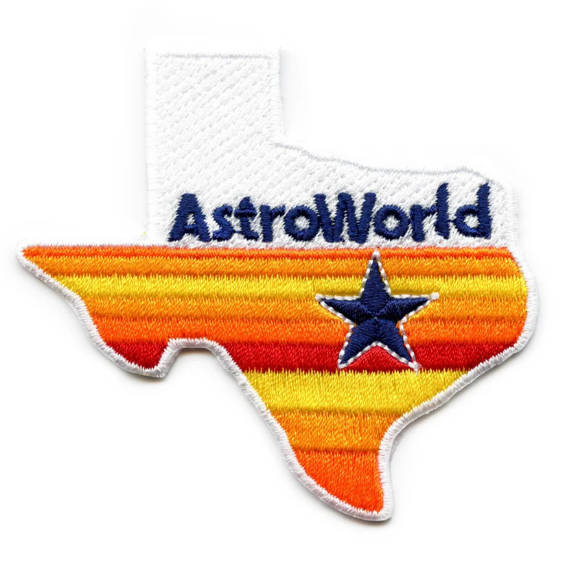 A-World Embroidered Rainbow Texas Patch