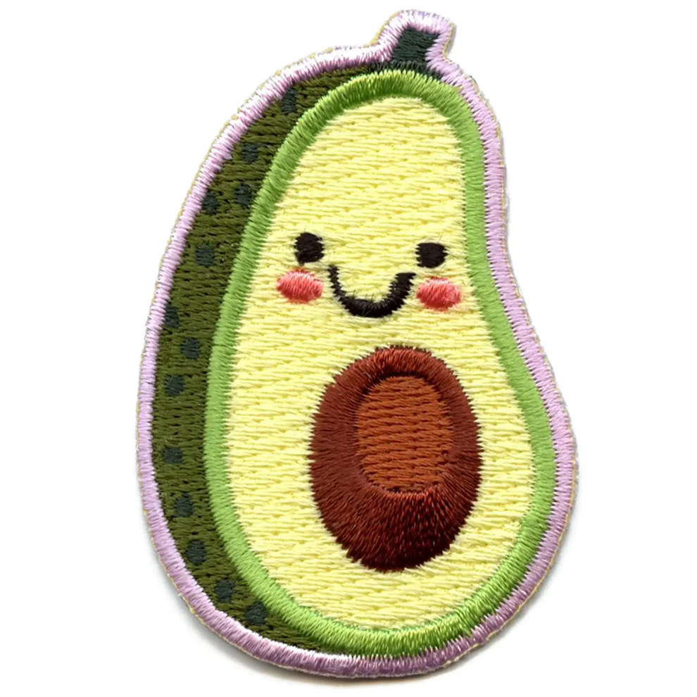 Adorable Blushing Avocado Embroidered Patch - Adorable Blushing Avocado Embroidered Patch USA Adorable Blushing Avocado Embroidered Patch - View 1