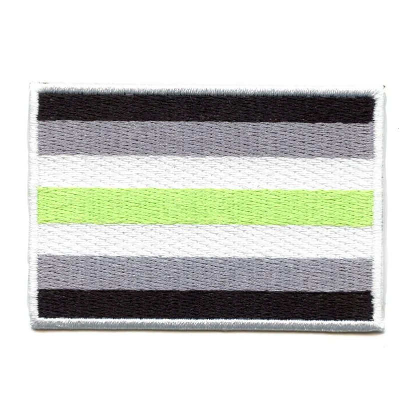Agender Flag  Embroidered Iron On Patch