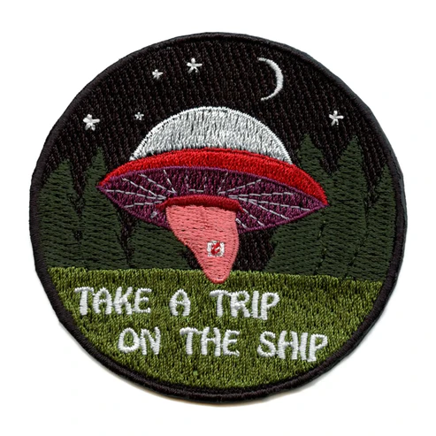 Alien Spaceship On Acid embroidered Patch