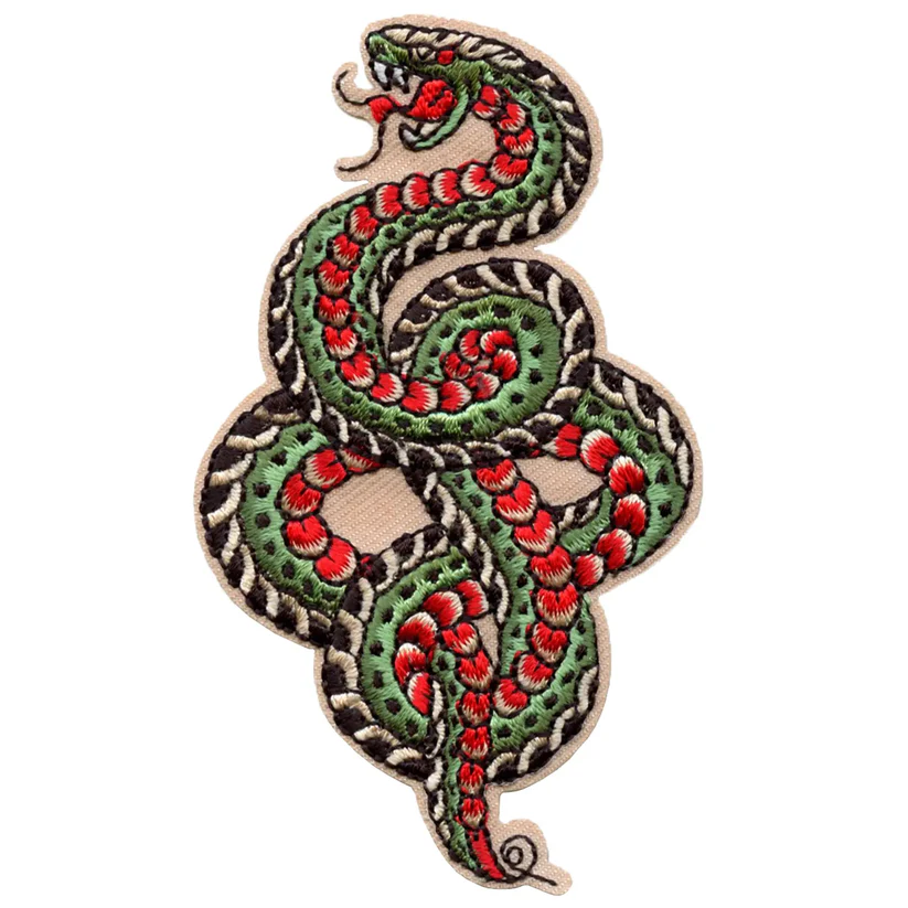 Snake Patch Reptile Art Iron On