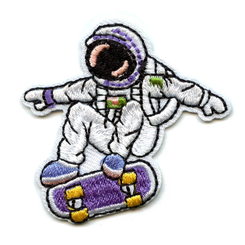 Astronaut Riding A Skateboard Patch