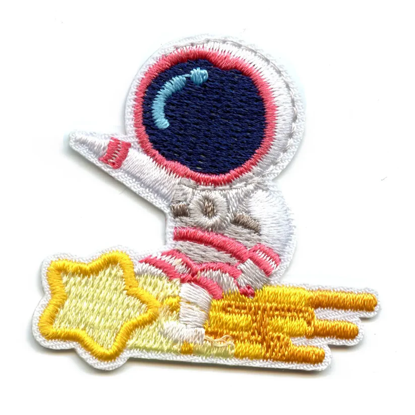 Astronaut Shooting Star Iron On Patch
