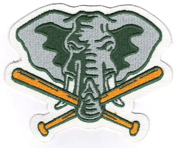 Athletics Elephant Crossing Bats Patch