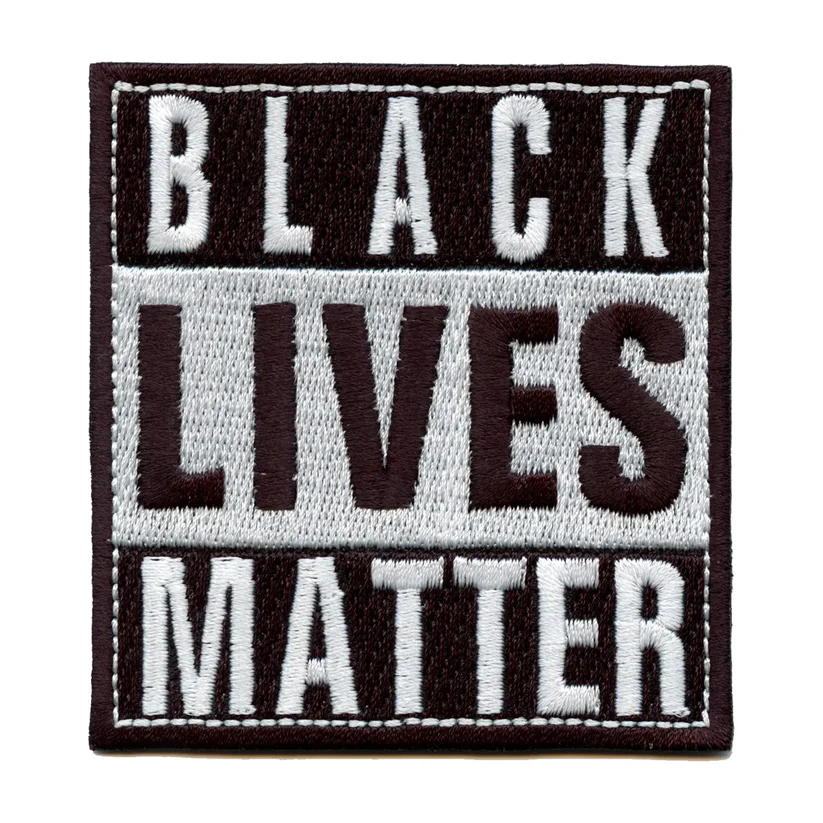 BLM Box Logo Embroidered Iron On Patch