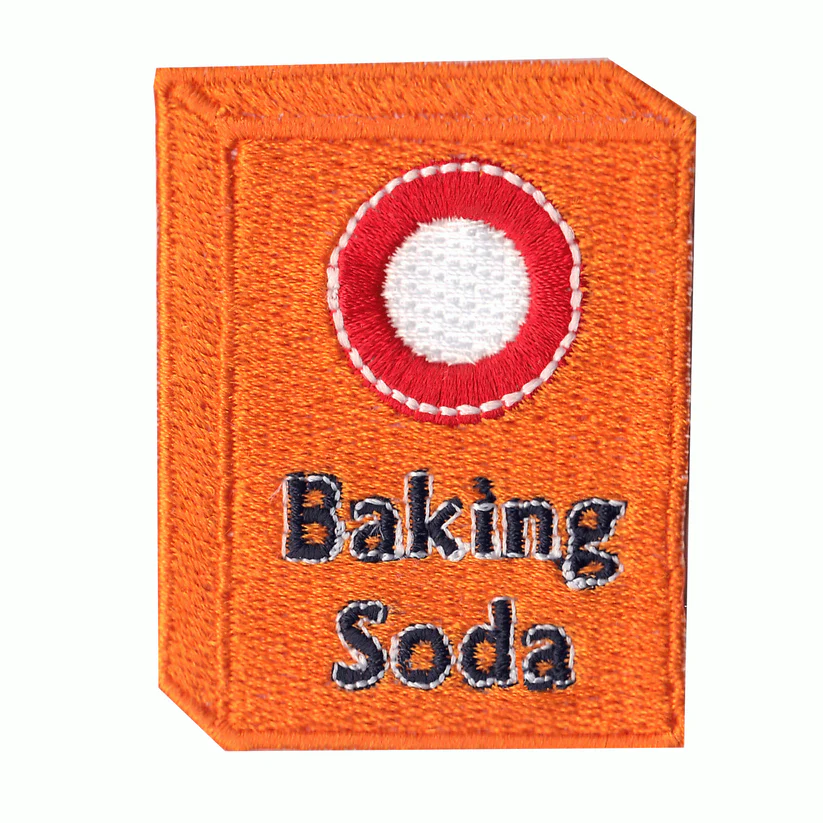 Baking Soda Box Logo Embroidered Patch - Baking Soda Box Logo Embroidered Patch USA Baking Soda Box Logo Embroidered Patch - View 1