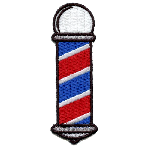 Barber Shop Pole Embroidered Patch