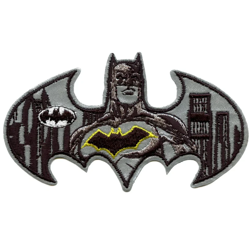 Batman Grayscale Embroidered Patch