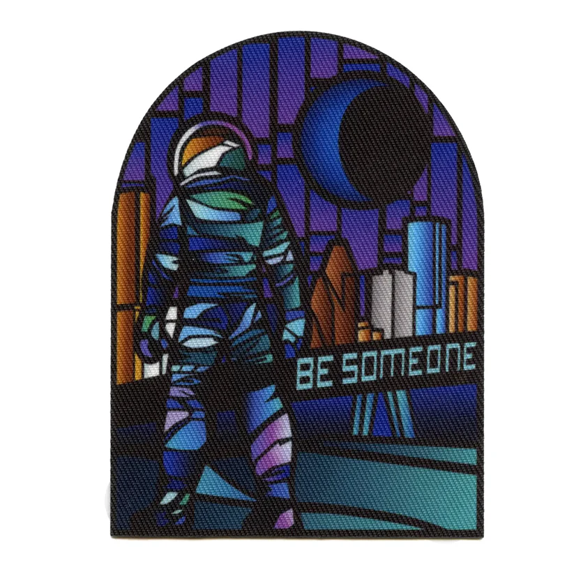 Be Someone Astronaut Patch Stained Glass Iron On