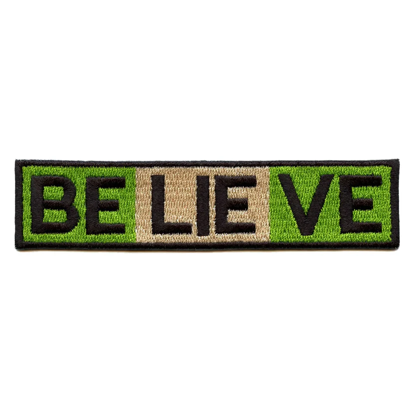 Believe God Embroidered Iron On Patch