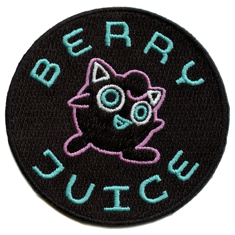 Berry Juice Embroidered Iron On Patch