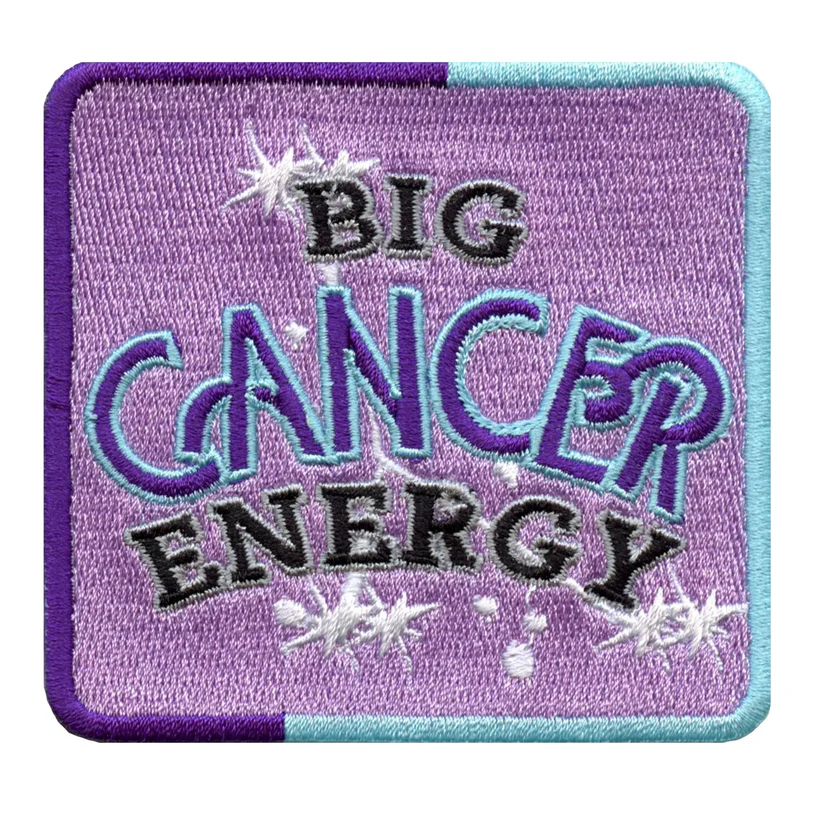 Big Cancer Box Embroidered Iron On Patch
