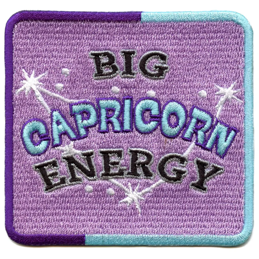 Big Capricorn Box Embroidered Iron On Patch
