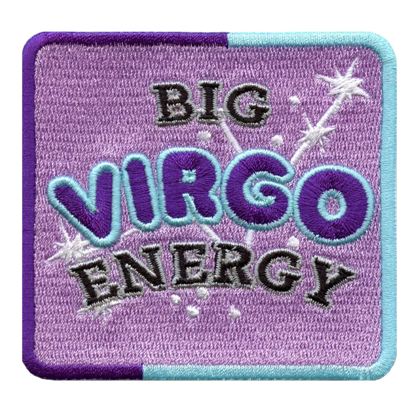 Big Virgo Energy Box Embroidered Iron On Patch