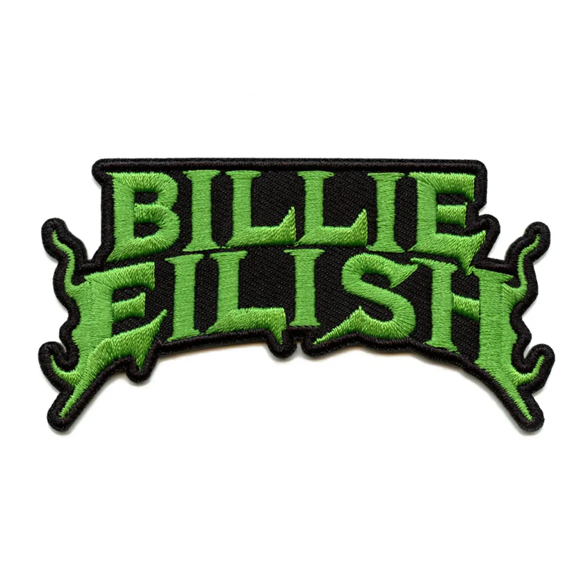 Billie Eilish Green Flames Logo Patch