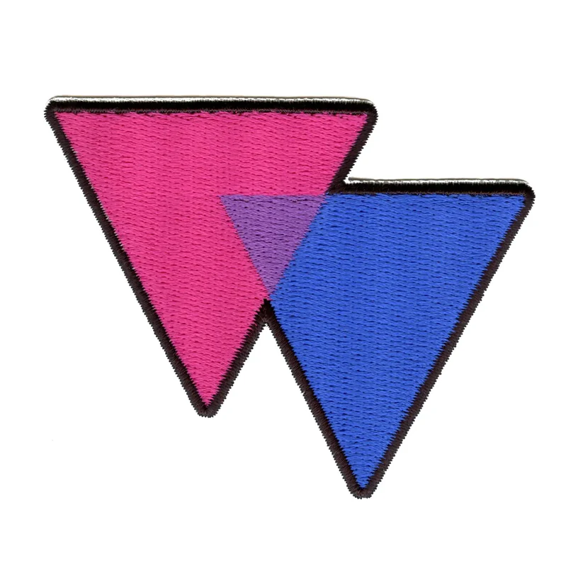 Bisexual Triangles Embroidered Iron On Patch