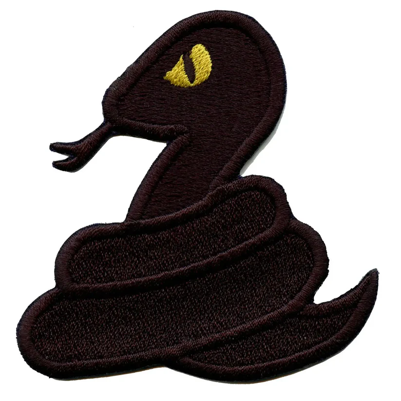 Black Mamba Snake Embroidered Patch