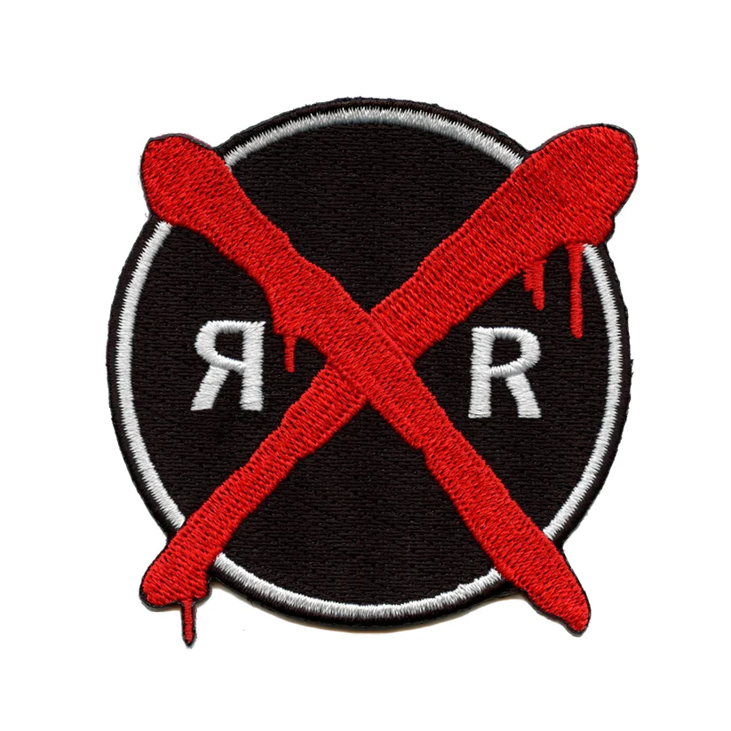Bloody Railroad Crossing Sign Patch 