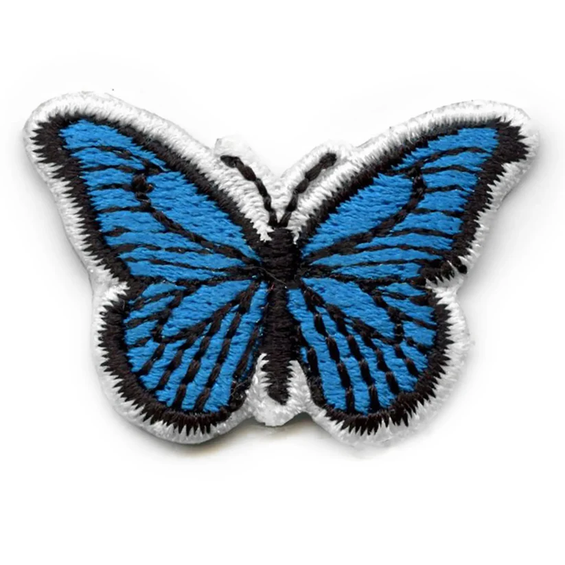 Blue Butterfly Hat Patch Iron On