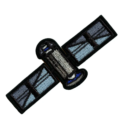 Blue Space Satellite Embroidered Patch