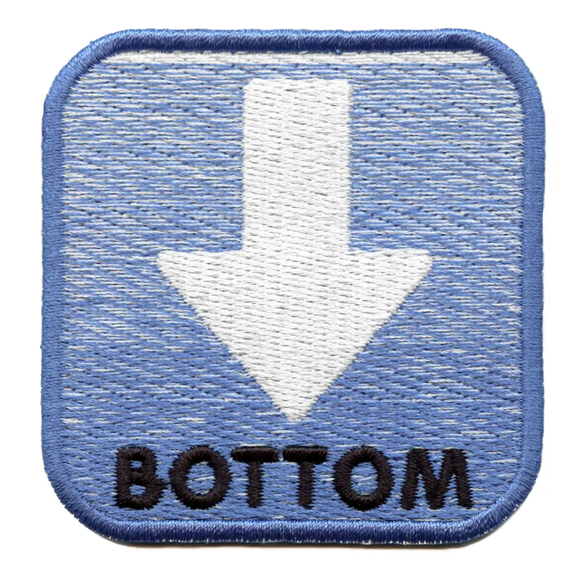 Bottom Arrow Embroidered Iron On Patch - Bottom Arrow Embroidered Iron On Patch USA Bottom Arrow Embroidered Iron On Patch - View 1
