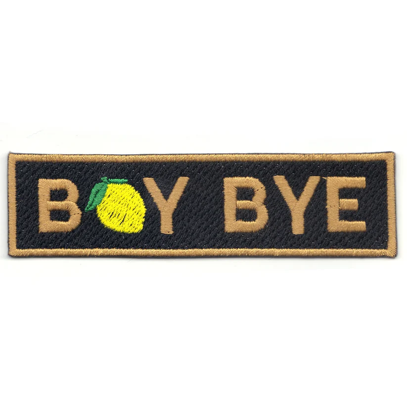 Boy Bye With Lemon Iron On Patch - Boy Bye With Lemon Iron On Patch USA Boy Bye With Lemon Iron On Patch - View 1