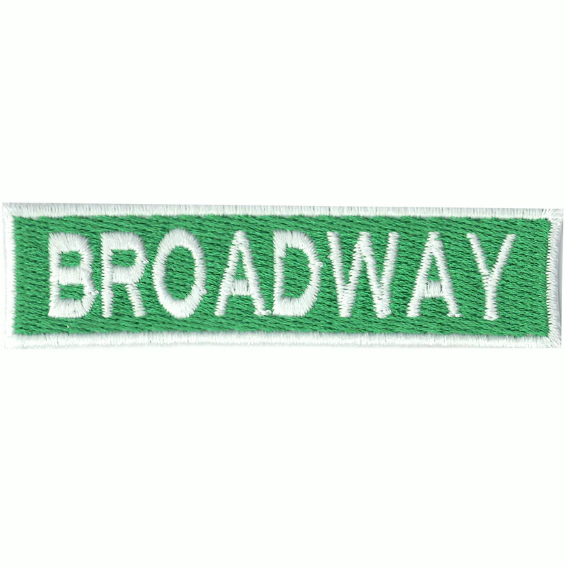 Broadway Street Sign Box Logo Patch