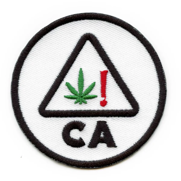California Cannabis Warning Symbol Patch