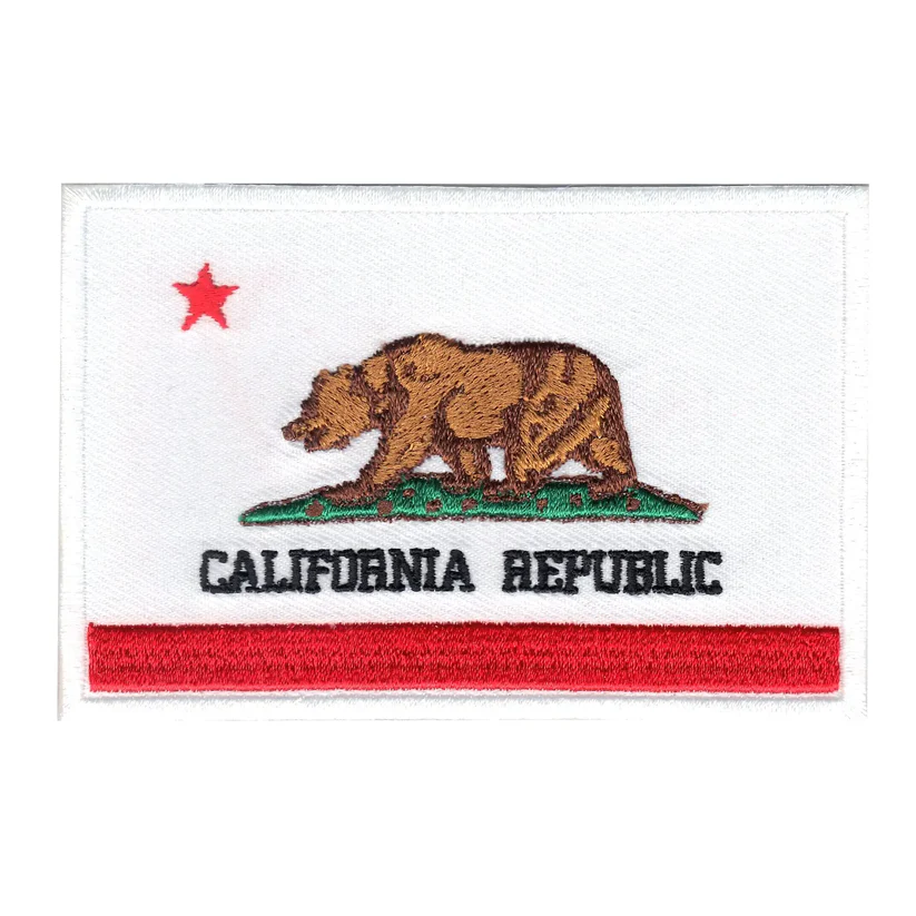 California Flag Iron On Patch