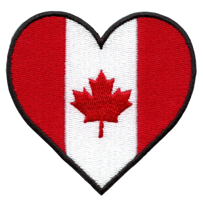 Canada Heart Flag Patch Country Love Pride