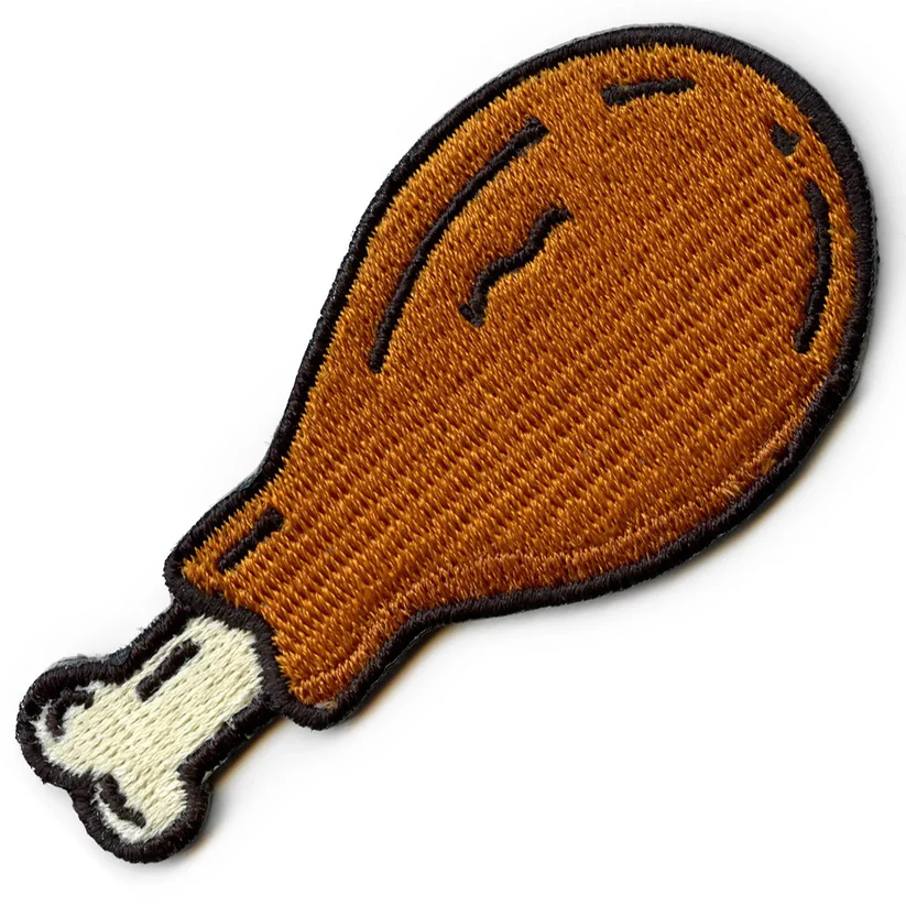 Chicken Wing Iron On Patch