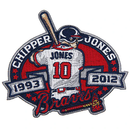 Chipper Jones Atlanta Braves Patch 2012