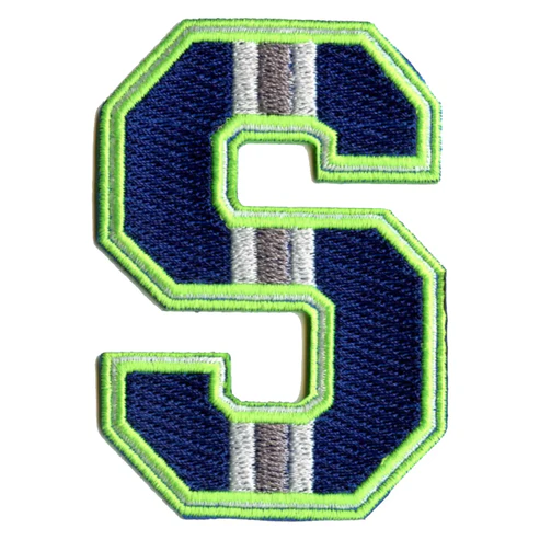 City Of Seattle Blue Green Letter Patch
