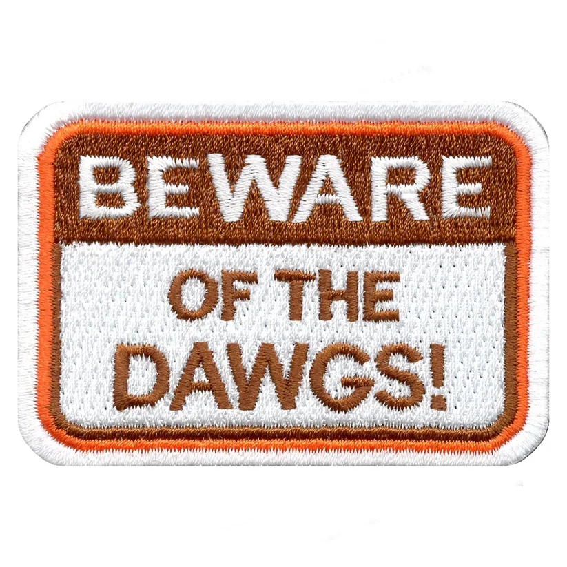 Cleveland Football Beware Sign Patch