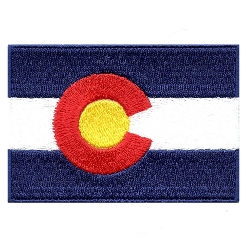 Colorado State Flag Patch Embroidered
