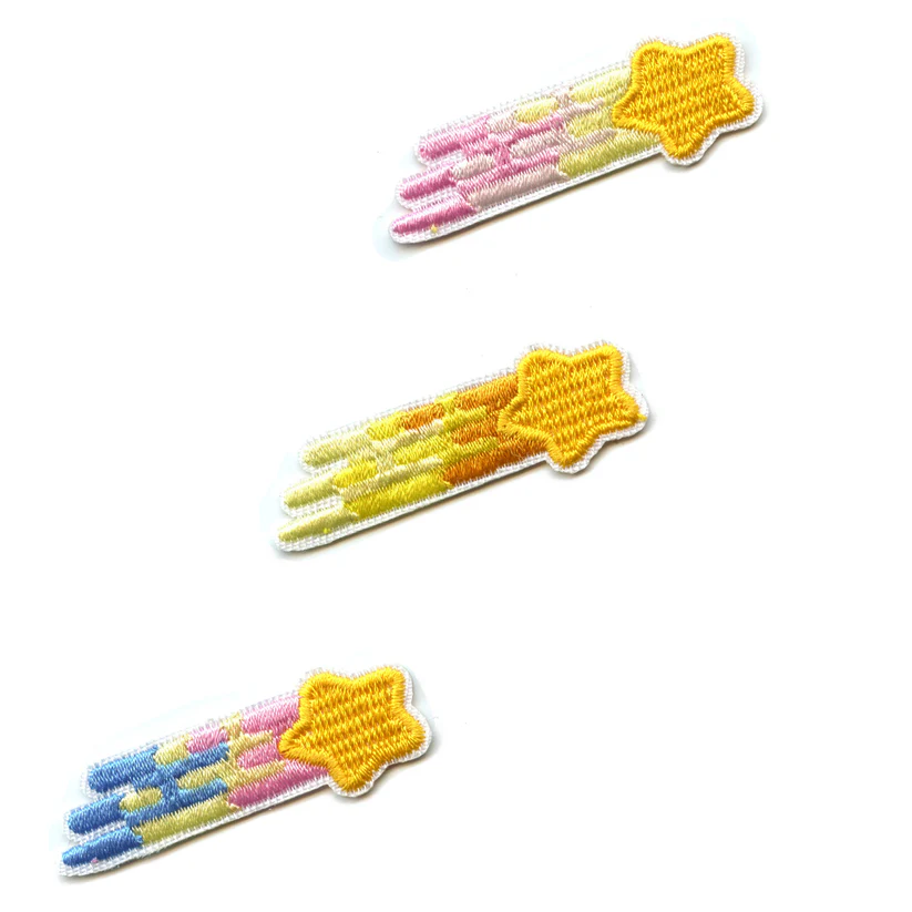 Colorful Stars Trio Iron On Patch