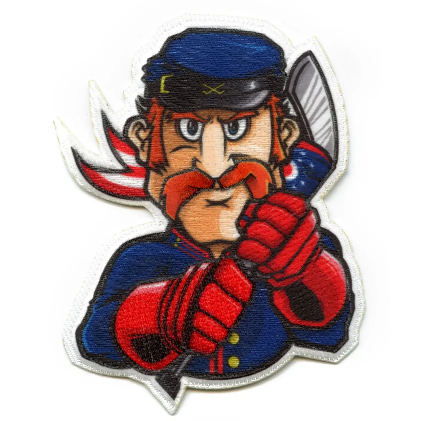 Columbus Blue Jacket Soldier Parody Mascot Patch