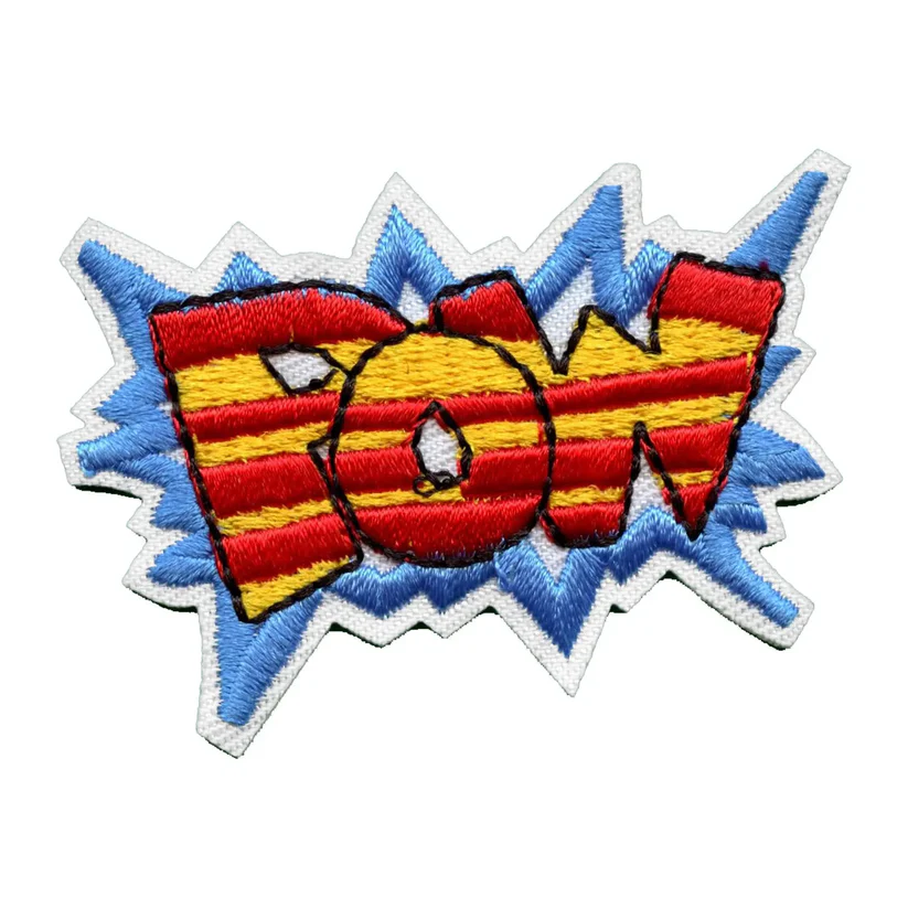 Comic Script Embroidered Iron On Patch