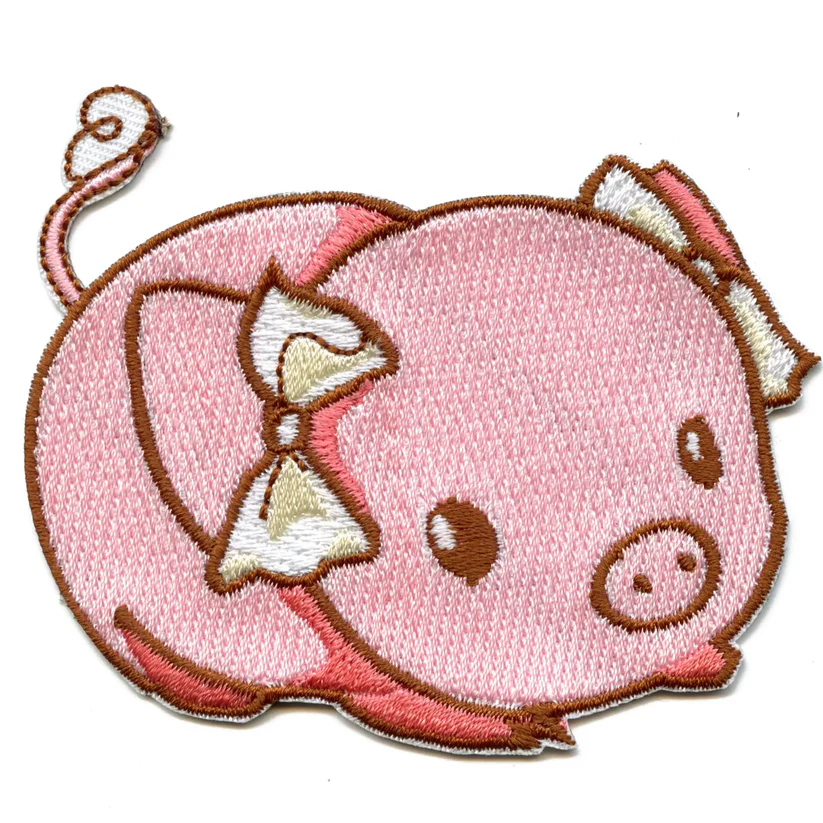 Girly Pig Patch Mammal Iron On