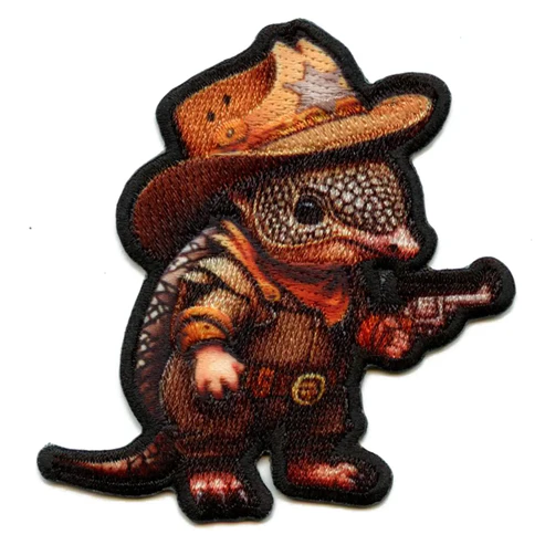Cowboy Armadillo Sheriff embroidered Patch