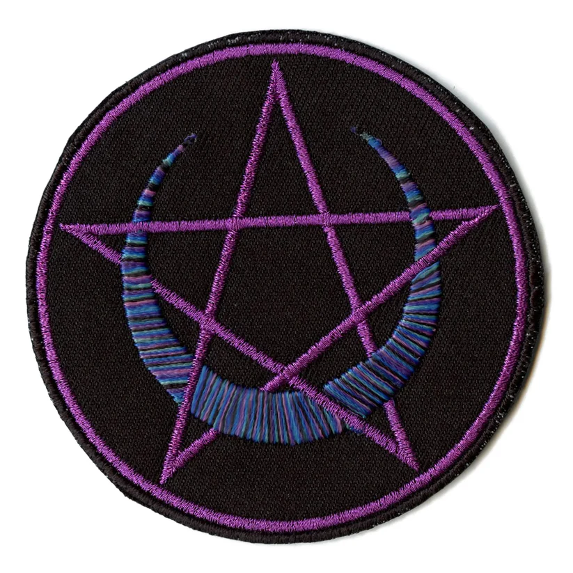 Moon Patch pentacle Embroidered Iron On