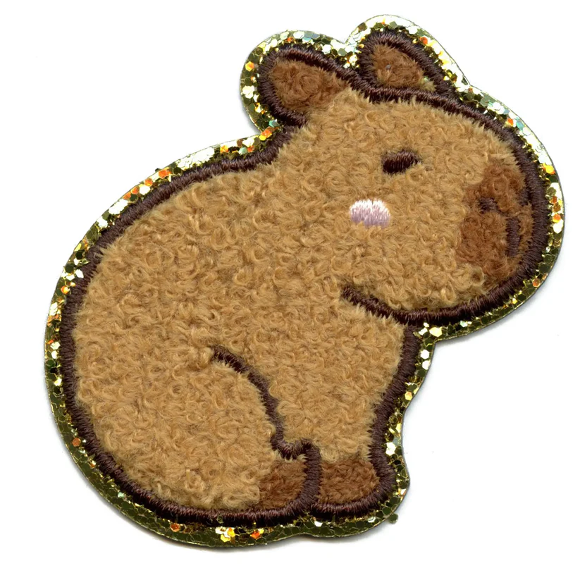 Capybara Sitting Patch Mammal Iron On