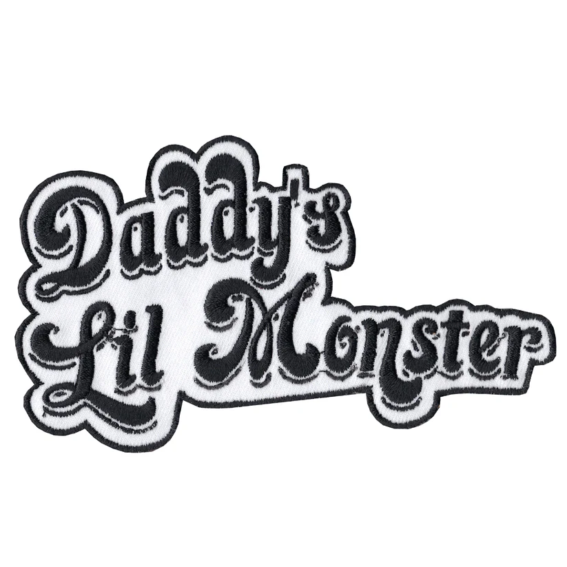 Daddy's Lil Monster Embroidered Patch