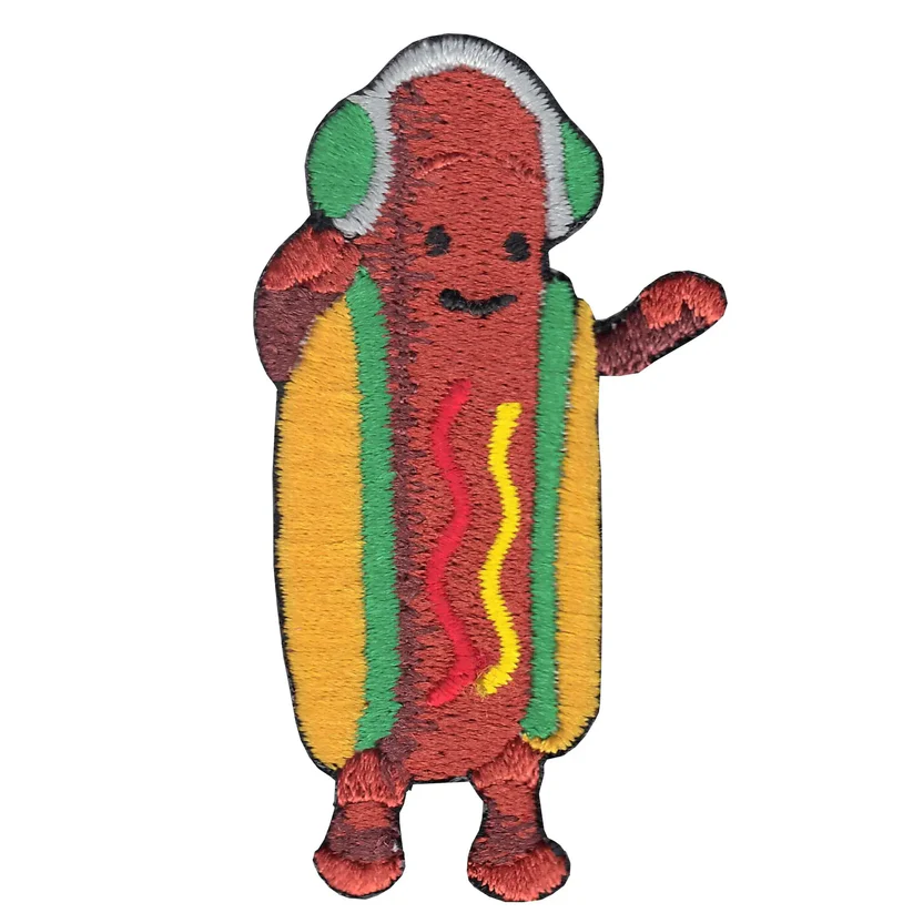 Dancing Hotdog Filter Meme Iron patch