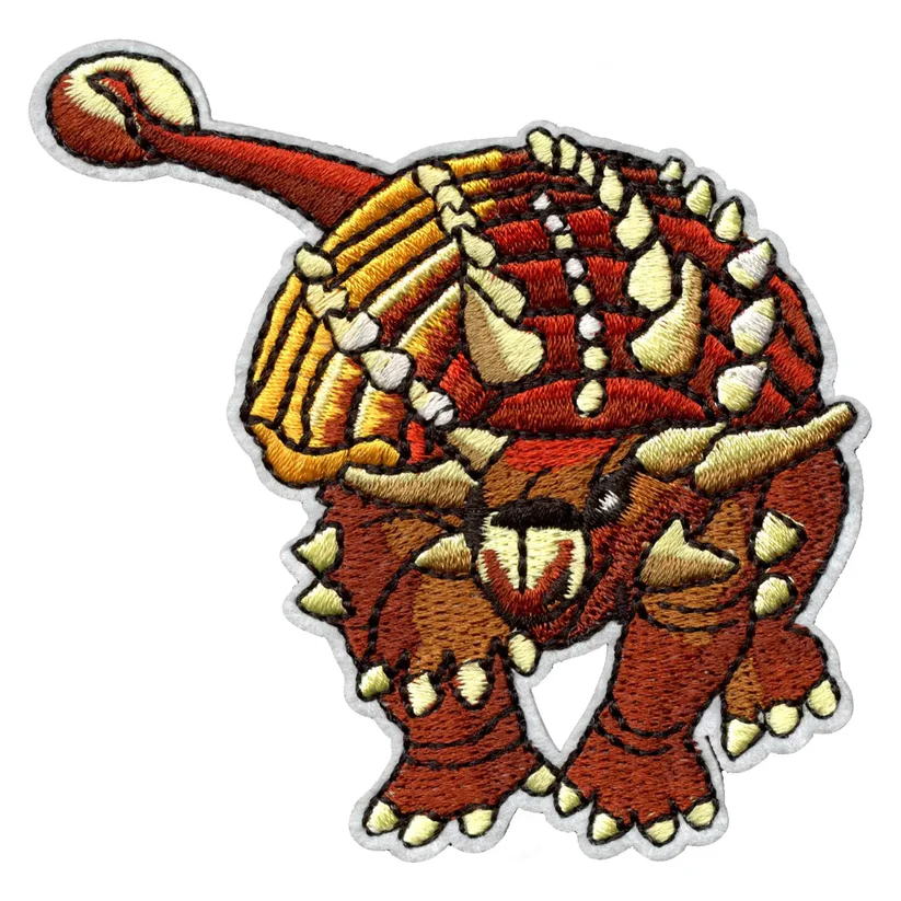 Walking Brown Dinosaur Iron on Patch