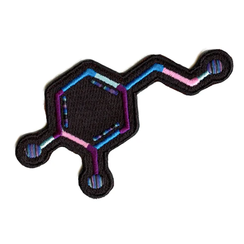 Dopamine Molecule Chemical Structure Patch