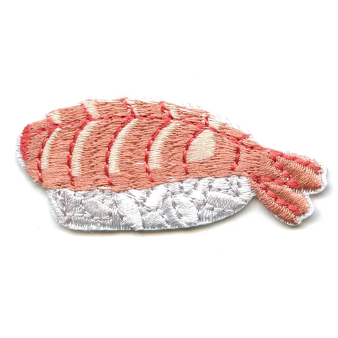 Ebi Shrimp Sush Embroidered Patch - Ebi Shrimp Sush Embroidered Patch USA 1 Ebi Shrimp Sush Embroidered Patch - View 1