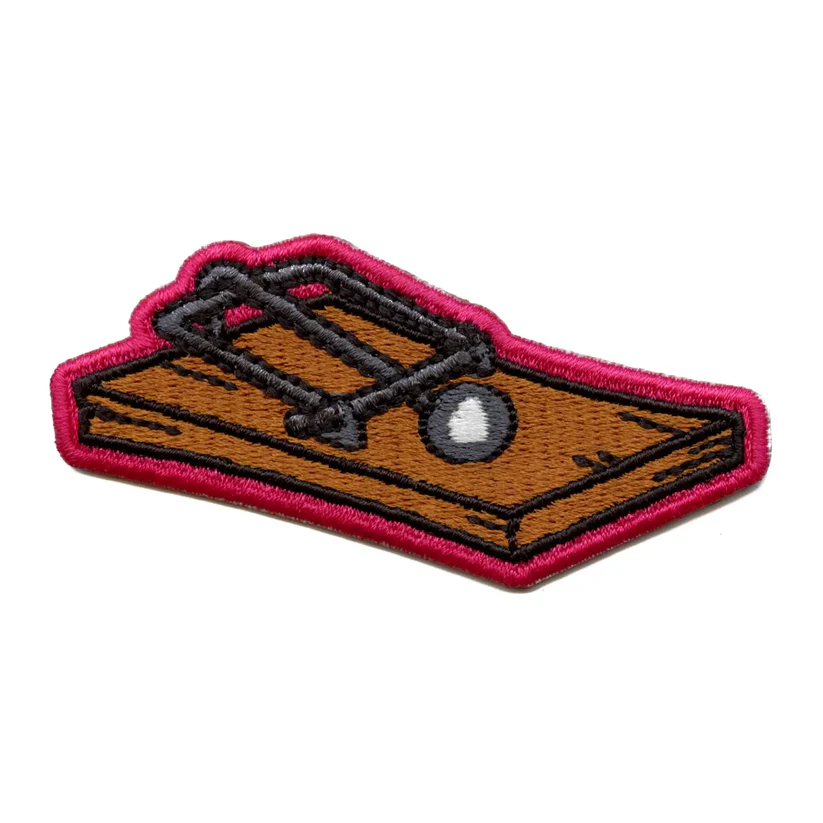 Fiend Mouse Trap Patch Funny Pink Trick